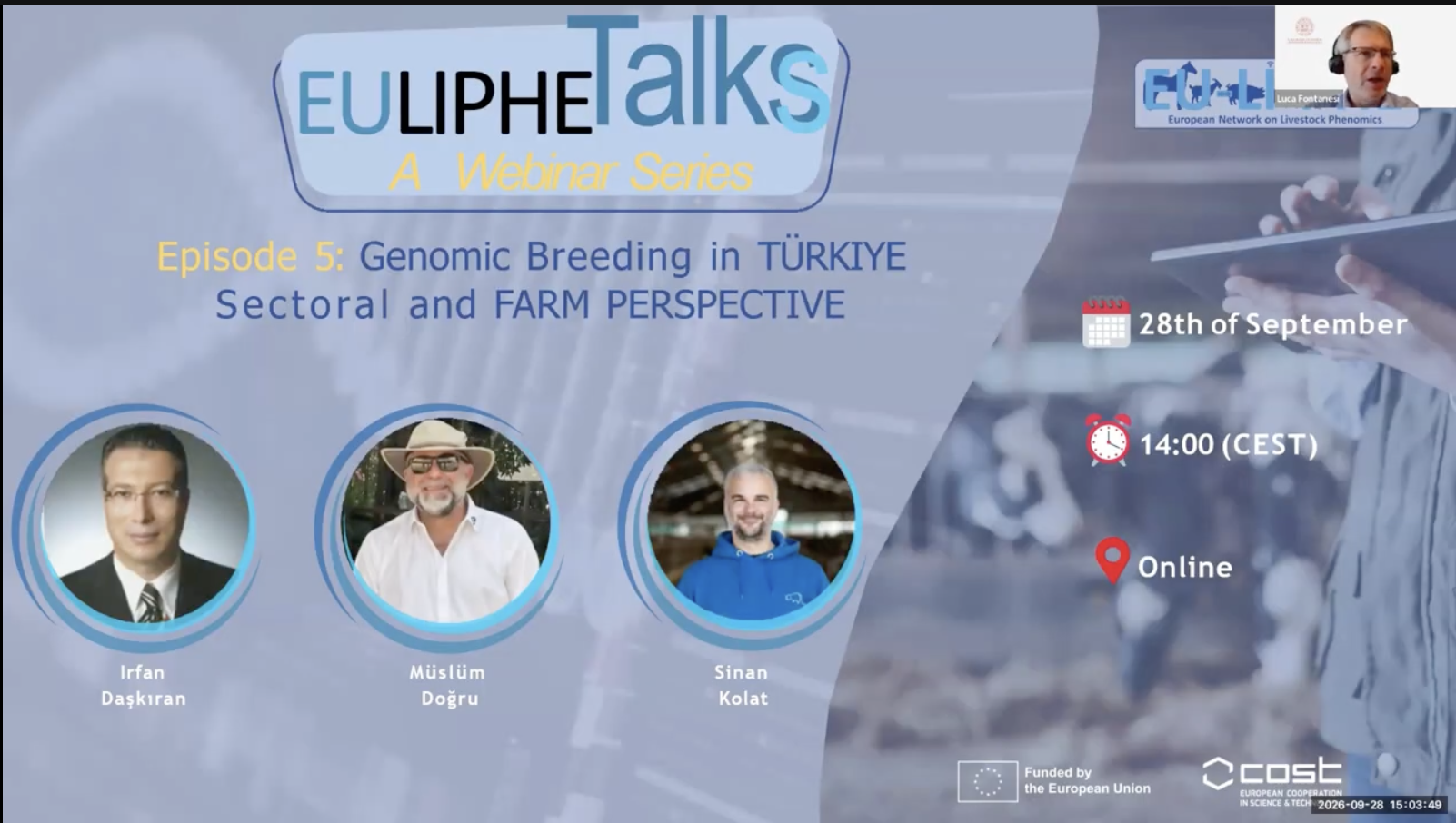 EU-LI-PHE Talks: Türkiye Session on Genomic Breeding Now Available Online